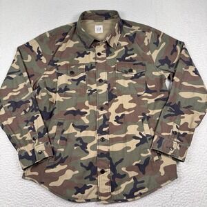 Gap Jacket Mens‎ XL Button Up Woodland Camo Army Military Chore Barn Hunting